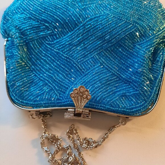 Brand New Pretty Captivating Blue Evening Purse - Picture 1 of 4